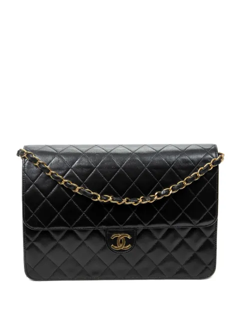 CHANEL Pre-Owned 1996-1997 CC diamond-quilted shoulder bag Black 4935094