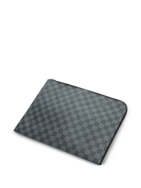 Louis Vuitton Pre-Owned 2015 GM Jour Damier Graphite pouch Black TJ3105