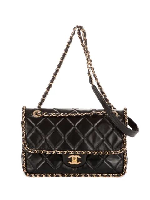 CHANEL Pre-Owned Flap quilted chain shoulder bag Black 30788581