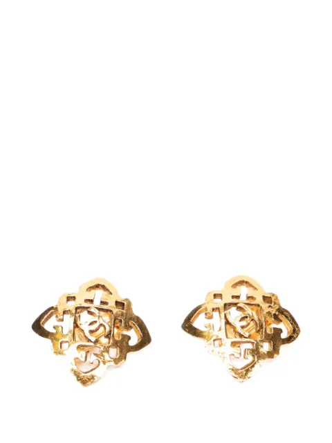 CHANEL Pre-Owned cut-out earings Gold 282868