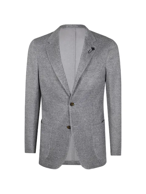 Lardini flower-pin blazer Grey CNLKJ5E84LK66043
