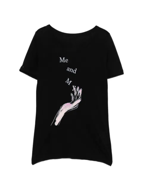 Yohji Yamamoto graphic-print T-shirt Black FPT42083