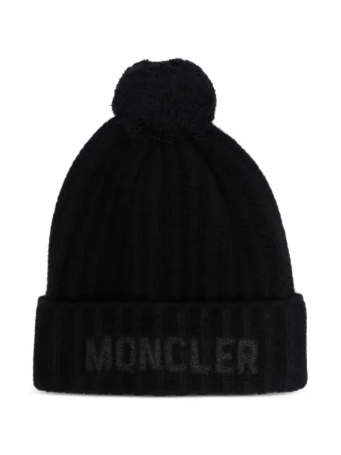 Moncler Grenoble logo-detail beanie hat Black 3B00007M1115999
