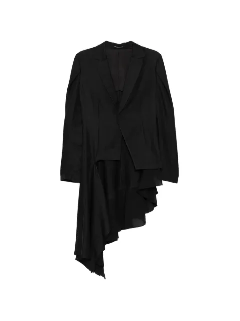 Yohji Yamamoto layered asymmetric jacket Black FPJ64102
