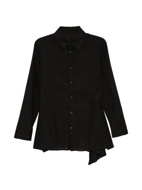 Yohji Yamamoto asymmetric shirt Black FPB65002