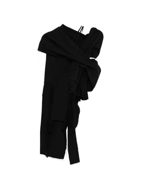 Yohji Yamamoto lace-up blouse Black FPB63807