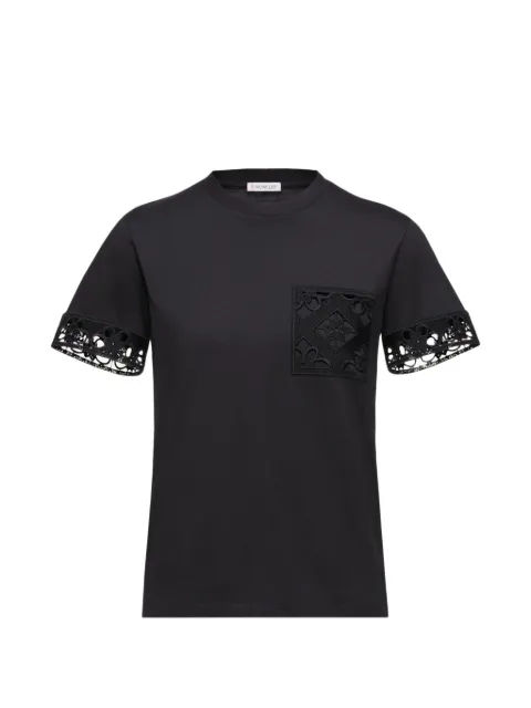 Moncler lace-trim T-shirt Black L10938C0002589AUO