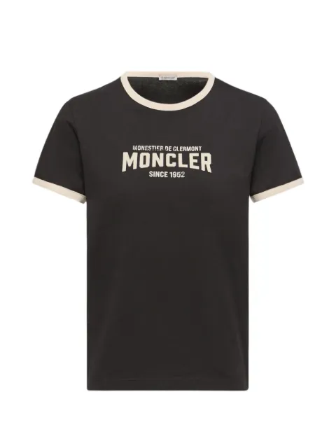 Moncler flock-logo T-shirt Black L10938C0003189AUO