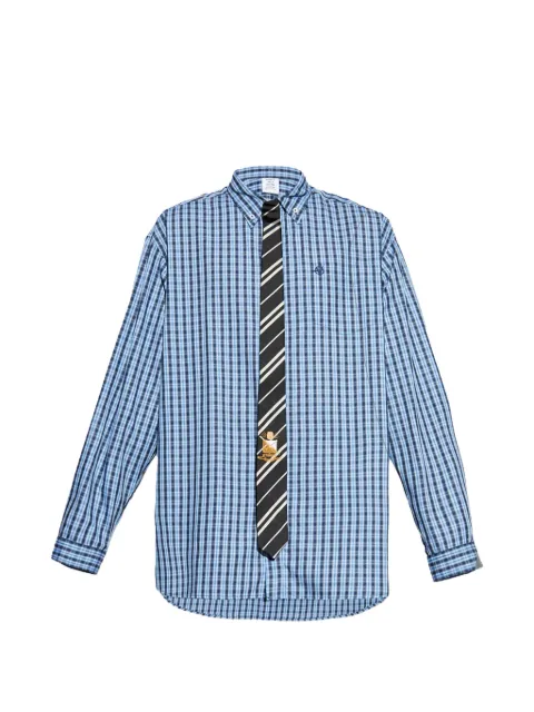 VETEMENTS checked tie shirt Blue UH76SH280CN