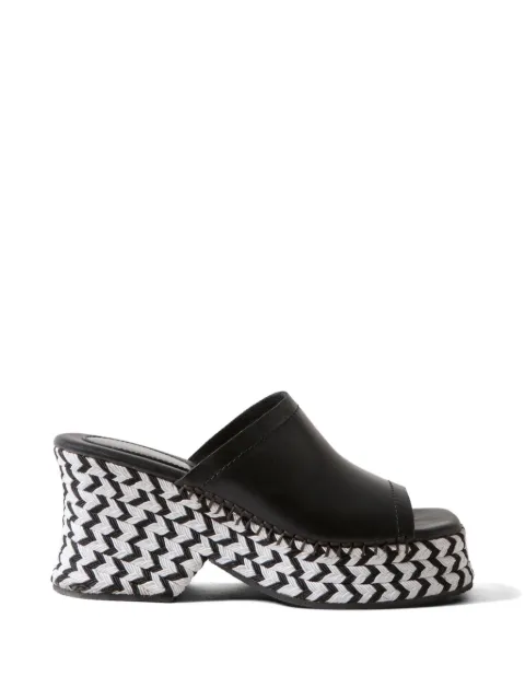 Claudie Pierlot two-tone braided mules Black CFACH00692