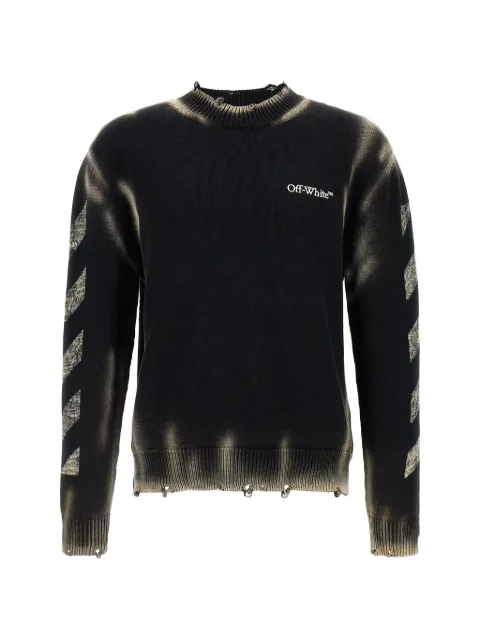 Off-White Diag Arr Corrosion crew-neck sweater Black OMHE20US26KNI0030001