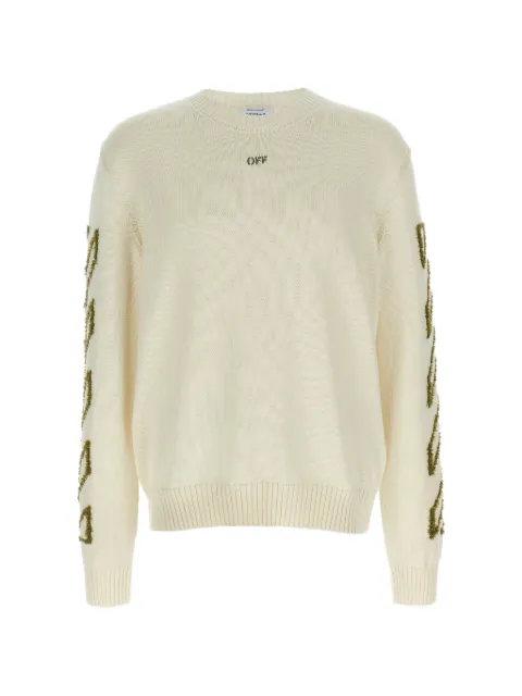 Off-White 3D Diag Outline sweater Neutrals OMHE087S26KNI0011010