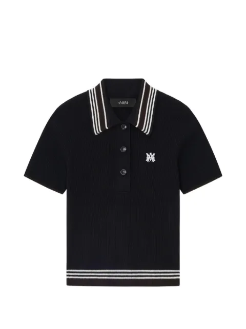 AMIRI women´s Ma Stripe polo Black AWTOKN1006