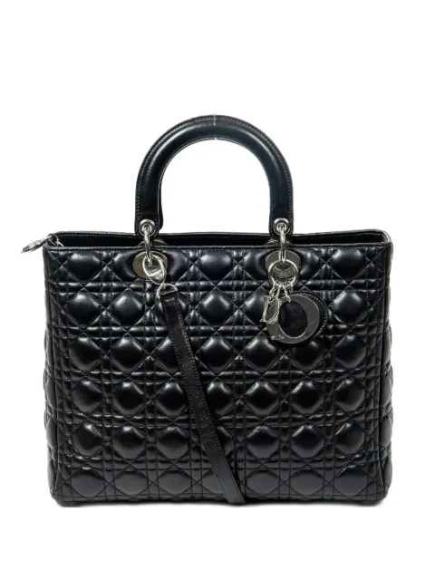 Christian Dior Pre-Owned Lady Dior large tote bag Black 01MA0120