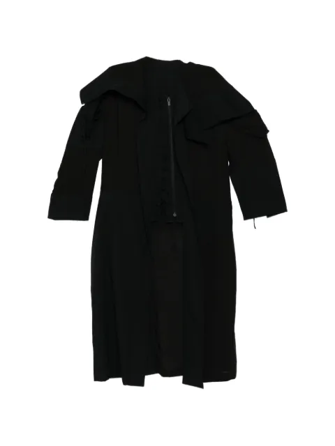 Yohji Yamamoto lace-up coat Black FPC62806