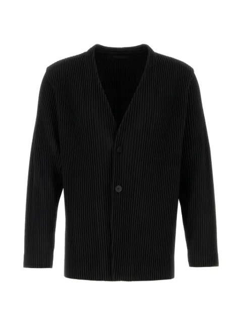 Homme Plissé Issey Miyake pleated cardigan Black HP58JD155