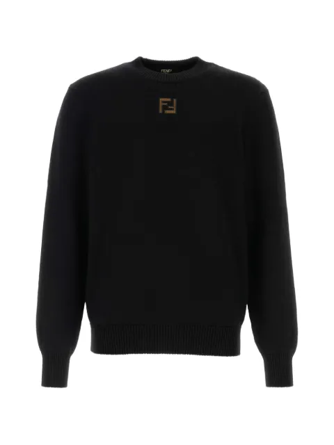 FENDI FF-motif wool sweater Black FZX091AW09
