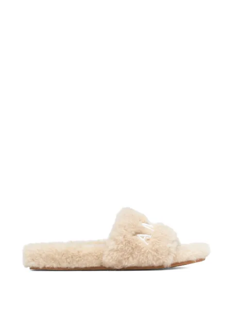 AMIRI Amiri shearling slides Neutrals AWFLFL1001