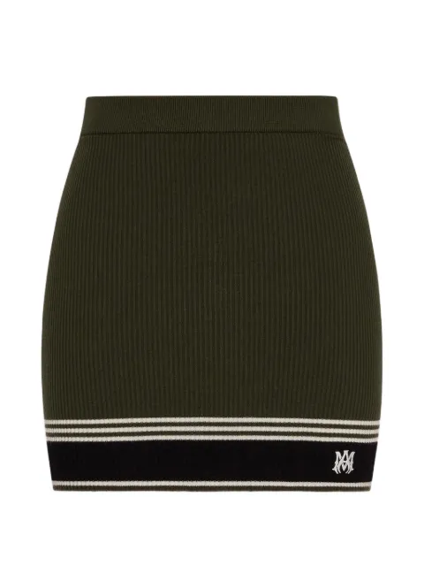 AMIRI MA stripe mini skirt Green AWBMSK1008