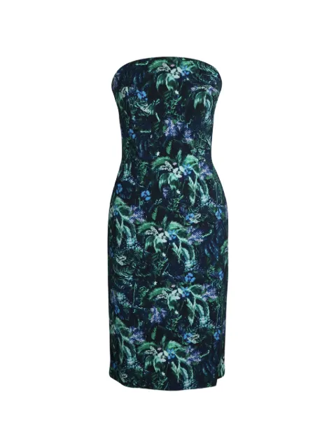 ERDEM print strapless dress Blue NAPPUGBCL276025W