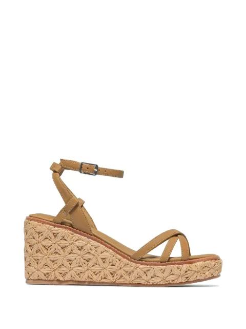 Bernardo Cairo criss-cross wedge espadrilles Neutrals CAIRO