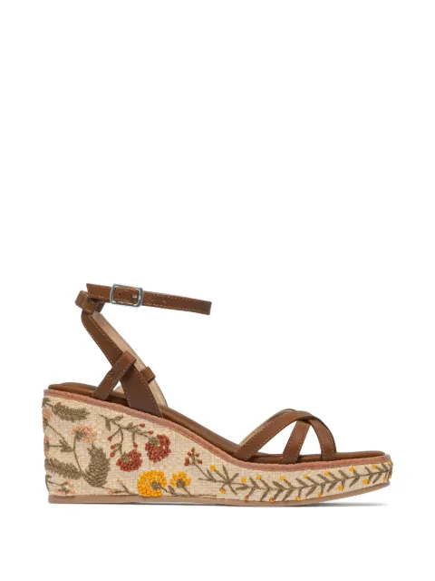 Bernardo Cairo floral wedge espadrilles Brown CAIRO