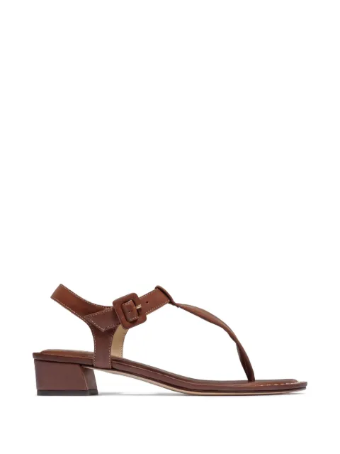 Bernardo Goyara buckle T-strap sandals Brown GOYARA