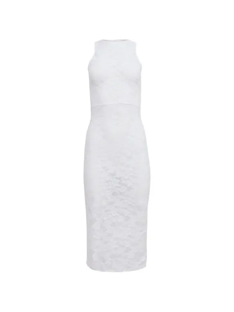 Fleur Du Mal Le Stretch lace racer midi dress White DR05860300