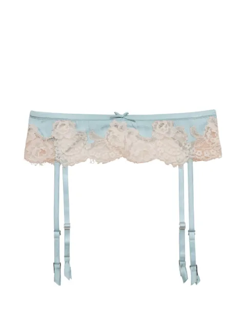 Fleur Du Mal Juliet lace garter Blue GR01031082