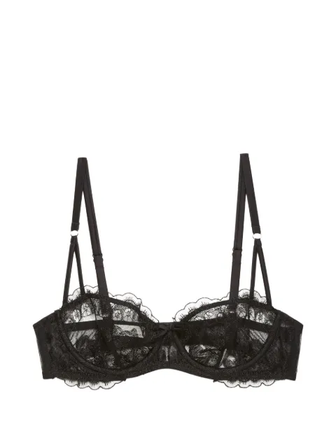 Fleur Du Mal Mila lace-trim balconette bra Black BR0510