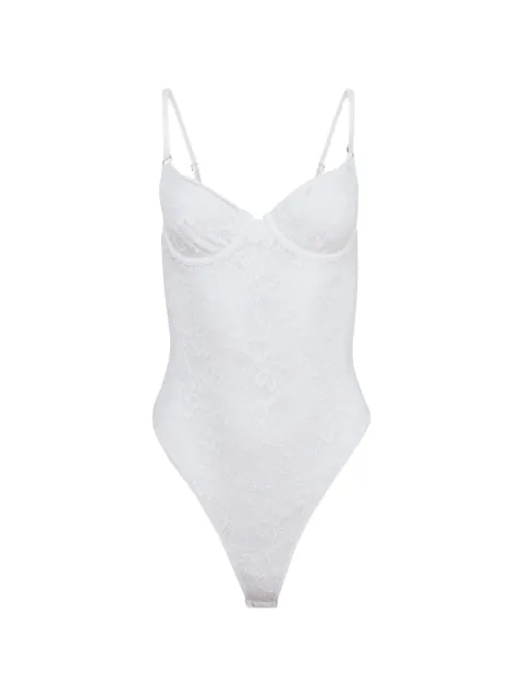 Fleur Du Mal Le Stretch lace bodysuit White BS03940300