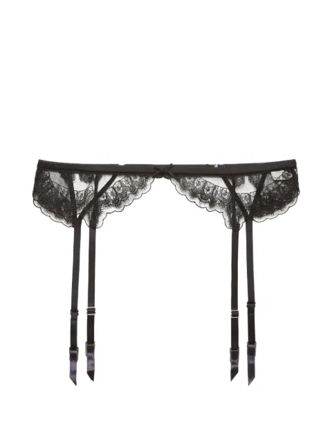 Fleur Du Mal Mila lace-trim garter belt Black GR0105