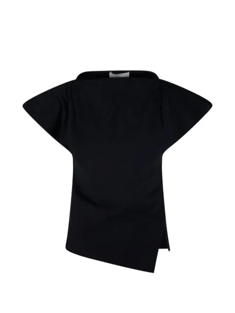 MARANT ÉTOILE Sebani asymmetric-hem T-shirt Black S0097FAA1N41I