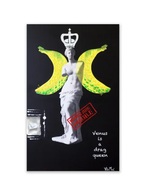 Vj’s Mind Venus banana-print painting White 9998