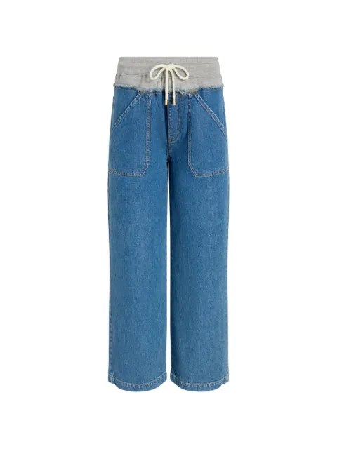 Cinq A Sept Serena drawstring wide-leg jeans Blue ZP124311175Z