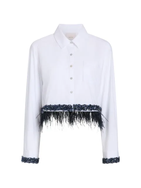 Cinq A Sept Sylvan feather-trim shirt White ZW21463044Z