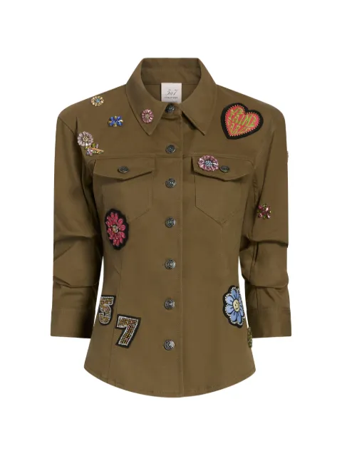Cinq A Sept Love Patches Canyon jacket Green ZJ309O8619ZDKOLM