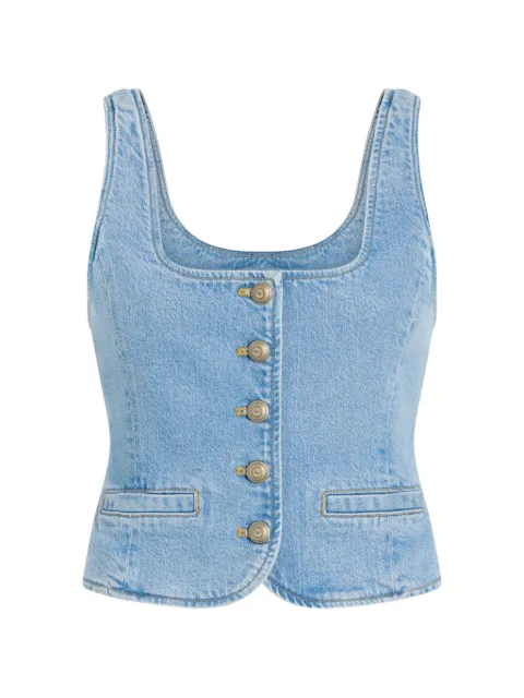 Cinq A Sept Rowena button-up denim top Blue ZW149011175Z