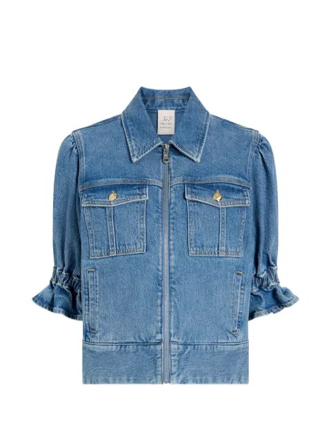 Cinq A Sept Holly puffed-sleeve denim jacket Blue ZJ39611534Z