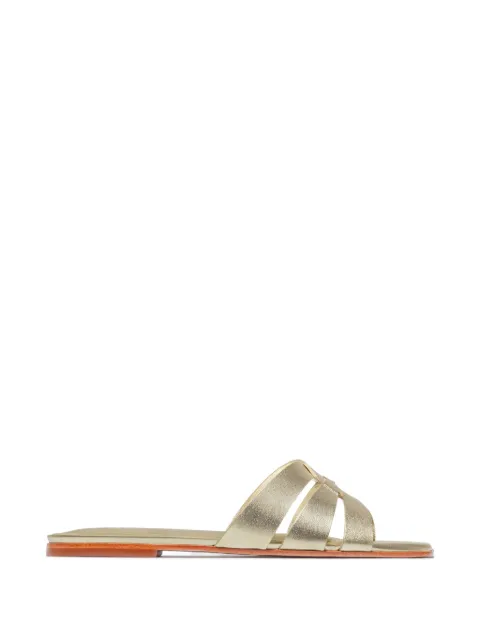 Bernardo Oxford woven flat sandals Gold OXFORD