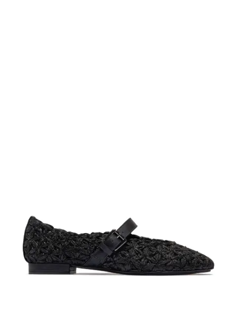 Bernardo Borden woven buckle ballet flats Black BORDENRAFFIA