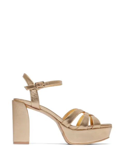 Bernardo Vittoria woven platform sandals Gold VITTORIA