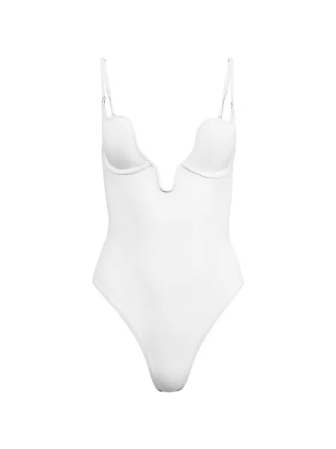 Fleur Du Mal Seduce U-plunge swimsuit White SW01461400