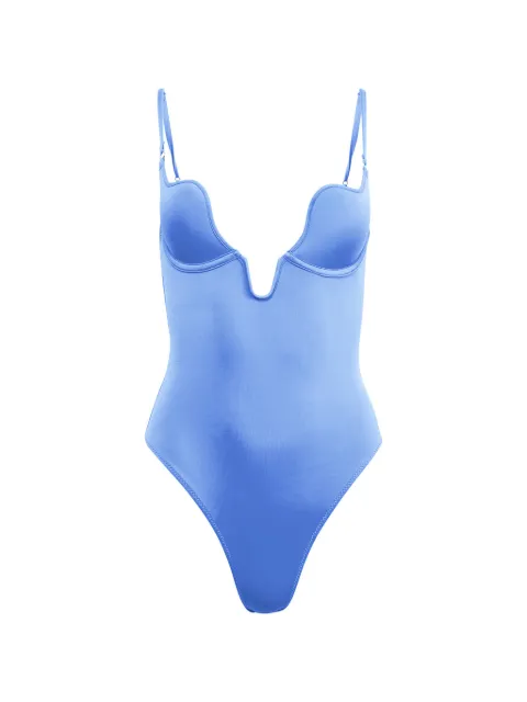 Fleur Du Mal Seduce U-Plunge swimsuit Blue SW01461111