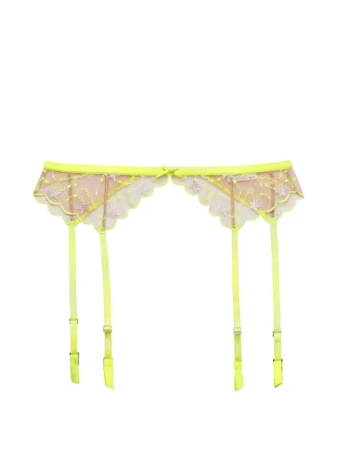 Fleur Du Mal Étoile embroidery garter belt Yellow GR01090801