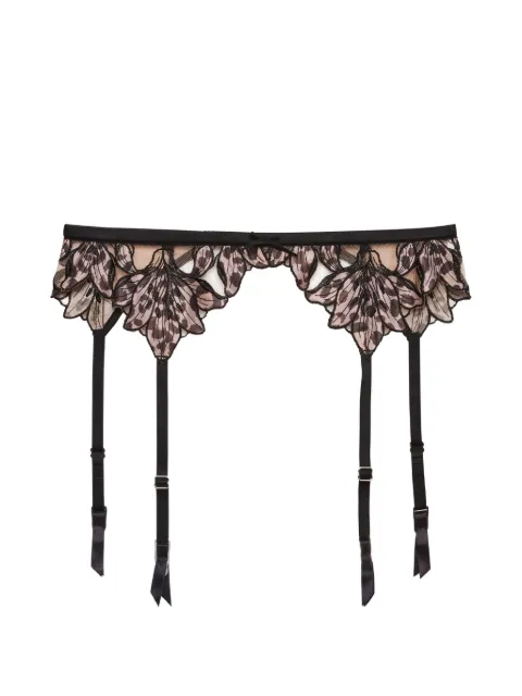 Fleur Du Mal Lily embroidery garter Black GR01081093
