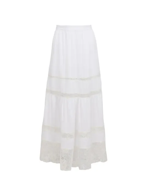 Fleur Du Mal Juliet lace maxi skirt White SK02380300