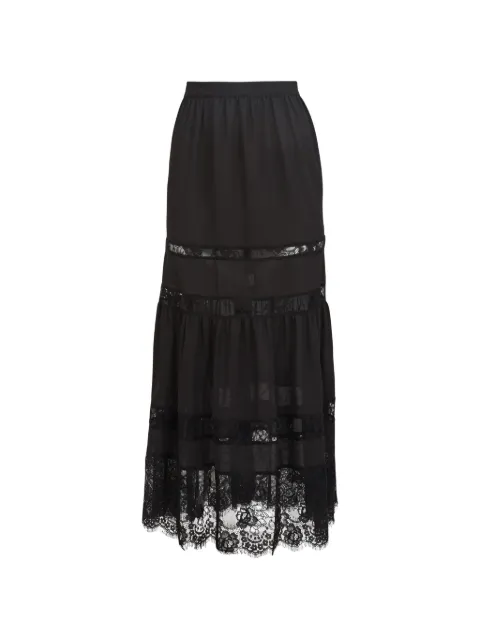 Fleur Du Mal Juliet lace maxi skirt Black SK02380100