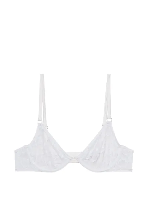 Fleur Du Mal Le Stretch lace demi bra White BR03890300