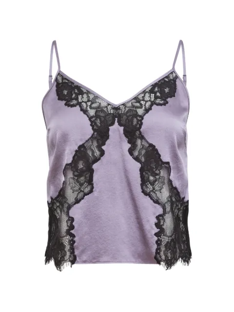 Fleur Du Mal Juliet lace-detail top Purple TP07141097